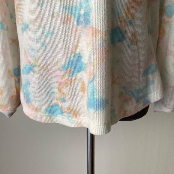 PJ Salvage sz S tye die water color waffle knit sweater - Picture 3 of 9